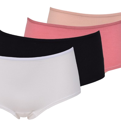 Hipster 4-pack 1 svart, 1 vit, 1 puderrosa, 1 gammelrosa